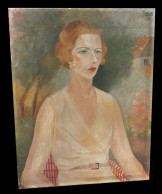 Jacques ROSEN - Huile Sur Toile ; Signée : Portrait De Jeune Femme. 1935. - Oils