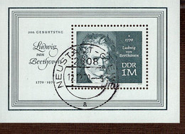 DDR Block 033 Beethoven Used Gestempelt TS - 1950-1970