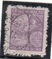 Macau, Macao, Padrões, 40 A. Violeta, 1942, Mundifil Nº 324 Used - Gebruikt