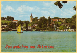 See, Dorf, Kleines Boot, Lake, Village, Small Boat - Seewalchen Am Attersee Im Salzkammergut, Austria - Attersee-Orte