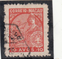 Macau, Macao, Padrões, 10 A. Laranja, 1942, Mundifil Nº 325 Used - Usados