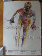 Sarajevo Olympic Winter Games 1984 100x70 Cm 39x27 Inch Ski Jumper ORIGINAL - Other & Unclassified