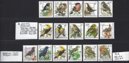 (BL94) 16 Valeurs Oiseaux Papiers Et Gomme Divers,voir Détails Sur Le Scan. ** - Typo Precancels 1986-96 (Birds)