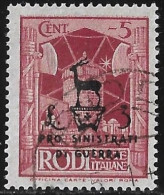 RODI 1944 Reprint Of The 1929 Landscapes With Overprint Pro Sinistrati Di Guerra 5 C + 3 L Carmine Vl. 90 - Dodecaneso