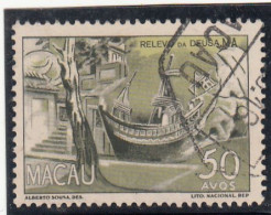 Macau, Macao, Motivos Locais, Novas Cores, 50 A. Relevo Da Deusa Ma, 1950/51, Mundifil Nº 347 Used - Usati