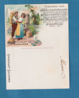 Carte Postale MENU CHROMO SUCHARD ( Non Plié ) Emmanthaler Lied Partition Musicale Chanson Suisse Amour - Menus