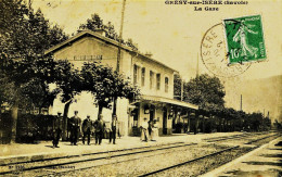 8337 - Savoie -  GRESY Sur ISERE  :  LA  GARE     -  Circulée En 1912   - Grimal - Gresy Sur Isere