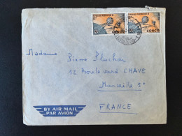 ENVELOPPE CONGO / LEOPOLDVILLE POUR MARSEILLE 1965 - Storia Postale