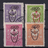 OTTOMAN EMPIRE 1917 - MLH/canceled - Sc# P159, P160, P161, P163 - Newspaper Stamps - Neufs