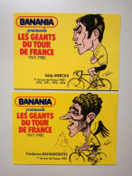 2x CPA Postkaart Pellos Les Géannt Du Tour De France Eddy Merckx Frédérico Bahamontes - Comics