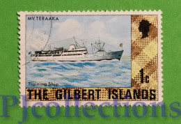 S436 - GILBERT ISLANDS 1976 NAVE - SHIP 1c USATO - USED - Îles Gilbert Et Ellice (...-1979)