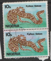 Nigeria  1986  SG 509  Python   Fine Used  Pair - Nigeria (1961-...)