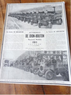 Plaque Publicitaire Automobiles Et Camions DE DION BOUTON    Dimension   36x 28cm  (origine  1911) - Targhe Di Cartone