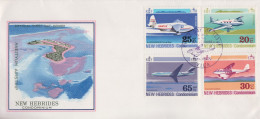 Enveloppe  FDC  1er  Jour   NOUVELLES  HEBRIDES   Aviation   1972 - FDC