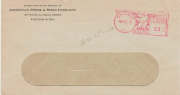 American Steel & Wire Company Chicago 1945 Meter STamp 106896 - Wer Den Stahl Hat Gewinnt Kriege - 1901-20