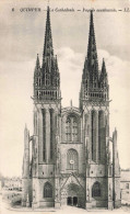 FRANCE - Quimper - La Cathédrale - Façade Occidentale - Carte Postale Ancienne - Quimper