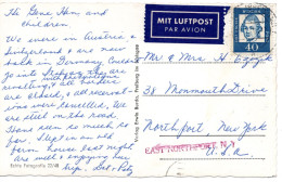 70234 - Bund - 1961 - 40Pfg Lessing EF A LpAnsKte FREIBURG -> East Northport, NY (USA) - Covers & Documents