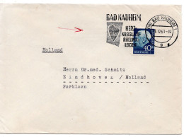 70235 - Bund - 1961 - 40Pfg Heuss II EF A Bf BAD NAUHEIM - ... -> Niederlande - Briefe U. Dokumente