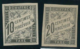 P1521 - FRENCH COLONIES , YVERT T.TAXE 6 + 8 MNH, THE NR.8 WITH A BEND. - Other & Unclassified