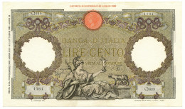 100 LIRE CAPRANESI AQUILA ROMANA TESTINA FASCIO ROMA 19/12/1940 QSPL - Regno D'Italia - Altri