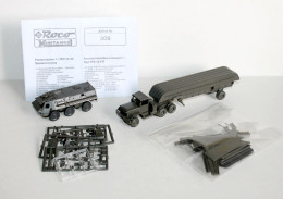 ROCO MINITANKS, N°306 TPZ1 CHAR BLINDE + Z-196 CAMION BARGE TRANSPORT US + Z-197 - MODELE REDUIT MILITAIRE (1712.27.1) - Carri Armati