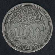 Ägypten, 10 Piastres 1916, Silber - Egypt