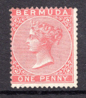 Bermuda 1865-1903 QV - Wmk. Crown CC - P.14 - 1d Rose-red HM (SG 1) - Gum Patchy - Bermuda