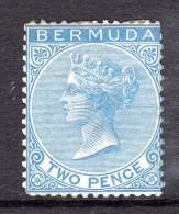 Bermuda 1865-1903 QV - Wmk. Crown CC - P.14 - 2d Dull Blue HM (SG 3) - Bermuda