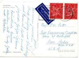 70242 - Bund - 1960 - 2@20Pfg Olympiade Rom A LpAnsKte HEIDELBERG - ... -> Ann Arbor, MI (USA) - Covers & Documents