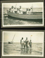 2x Orig. Foto 30er Jahre Süße Jungs & Mädchen, Am Strand, Im Wasser, Cute Girls & Boys, Swimsuit, In The Water - Personnes Anonymes