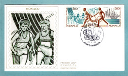 FDC Monaco 1991 - Jeux Olympiques - JO -  Jeux D'été Barcelone - YT 1771 Et 1773 - FDC