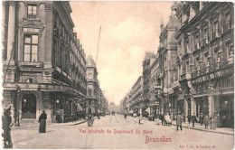 Carte Postale  Belgique Bruxelles Vue Générale Du Boulevard Du Nord Début 1900  VM72146 - Lanen, Boulevards