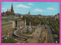 298064 / Austria - Wien Vienna - Ringstrase With Parliament And Town Hall Tram Car Statue PC Osterreich Nr. 45844 - Ringstrasse