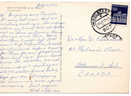 70254 - Bund - 1972 - 50Pfg Brandenburger Tor EF A LpAnsKte INGOLSTADT -> Ottawa, ON (Canada) - Lettres & Documents