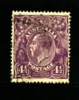 AUSTRALIA - 1927  KGV HEAD  4 1/2 D  VIOLET  SMALL MULTIPLE WMK  PERF 14 FINE USED  SG 92 - Usati