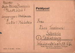 ! 27.6.1945 Korpsgruppe Von Stockhausen, Eutin, Gelaufen Nach Schwerin - Brieven En Documenten