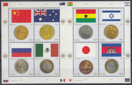 UNO NEW YORK  1033-1040, Kleinbogen, Postfrisch **, Flaggen Und Münzen Der Mitgliedstaaten, 2006 - Hojas Y Bloques