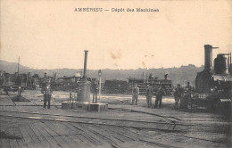 CPA 01 AMBERIEU / DEPOT DES MACHINES / TRAIN / LOCOMOTIVE - Unclassified