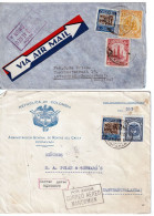COLOMBIA  2  X AIRMAIL COVERS  1934 - Colombia
