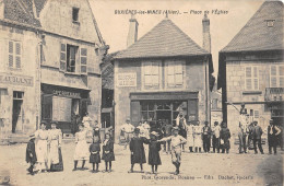 CPA 03 BUXIERES LES MINES / PLACE DE L'EGLISE - Autres & Non Classés