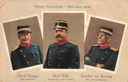 Armée Suisse Militaria - Schweizer Armee Etat Major Suisse Oberst Brügger Ulrich Wille Sprecher Von Bernegg 1915 - Brugg