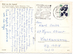 70268 - Bund - 1977 - 70Pfg Unfall EF A LpAnsKte FUESSEN - ... -> Lackawanna, NY (USA) - Cartas & Documentos