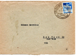 70270 - Bizone - 1949 - 30Pfg Bauten EF A Bf BAD HOMBURG -> New York, NY (USA) - Storia Postale