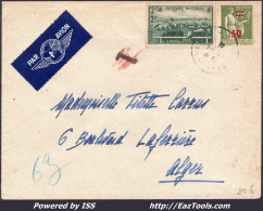 FRANCE N° 469+480 SUR LETTRE PAR AVION POUR ALGER ALGÉRIE DE 1941 - Briefe U. Dokumente