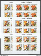 Kv094 Imperforate 2003 S. Tome & Principe New Honey Bees & Mushrooms 6Set Mnh - Abeilles