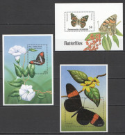 Ss0821 Dominica St. Vincent Central Africa Butterflies 3Bl Mnh - Schmetterlinge