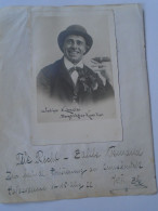 ZA452.9  Circus Memorabilia- Julius KIENZLE Photo And Autograph   -1922 Cirque   Innsbruck Colosseum  Zirkus - Acteurs & Toneelspelers