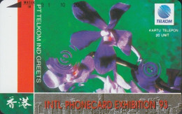 Indonesia - P-0121, Pt.Telkom Ind Greets Hong Kong, Intl Phonecard Exhibition '93, 5000ex, Mint - Indonesien