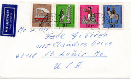 70275 - Bund - 1969 - WoFa '69 Kpl Satz A LpBf HANNOVER -> St Louis, MO (USA) - Storia Postale