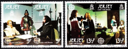 JERSEY 1980 EUROPA: Famous People. History. Complete 2 Pairs, MNH - 1980